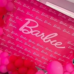 Vinyl Barbie Back drop Large - great for themed party! -